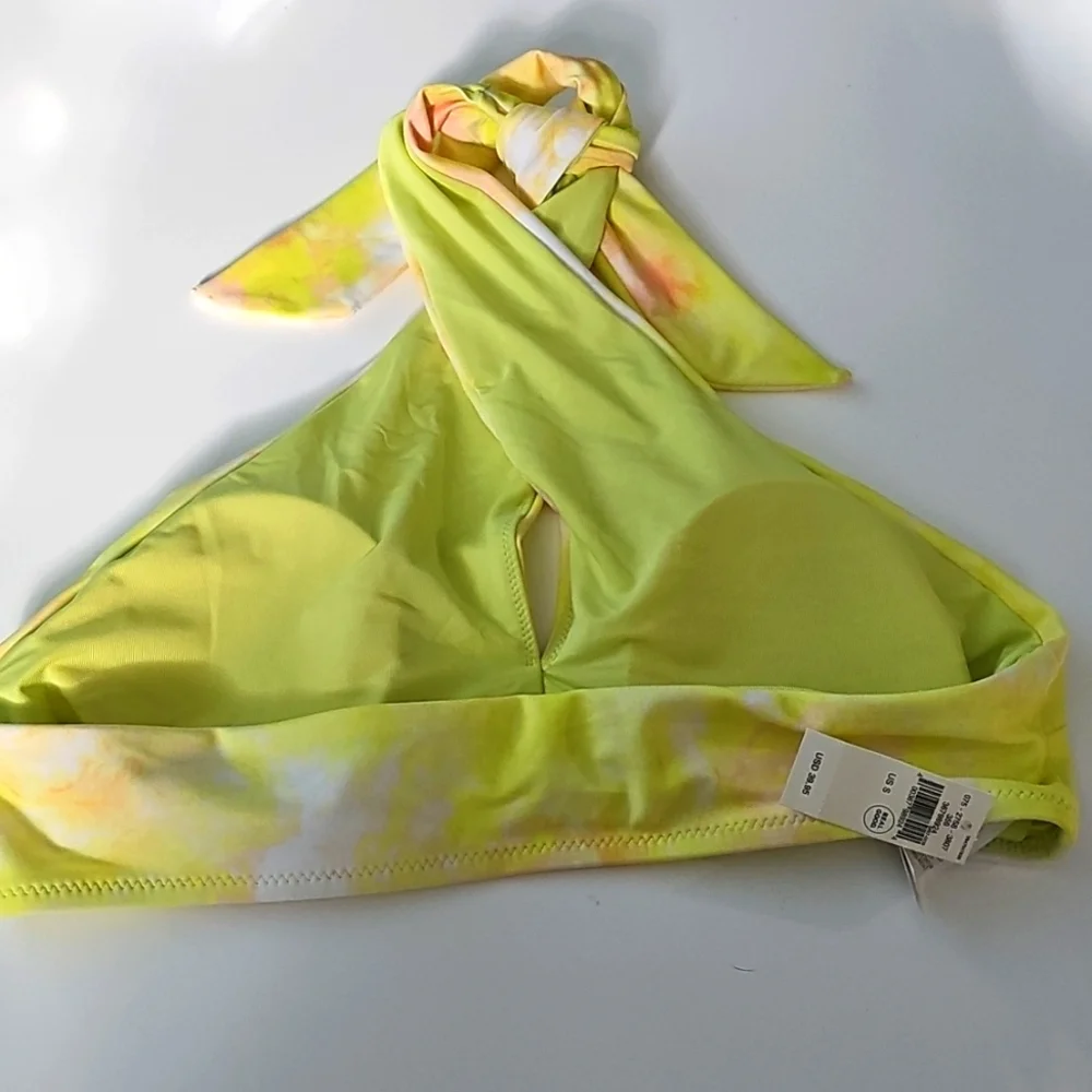 NWT Aerie Cross Over Vibrant Halter Bikini Top